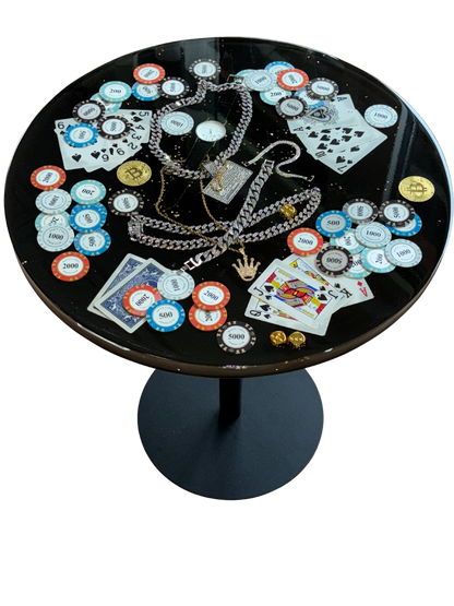 Monte Carlo High Stakes Poker Tisch silber – Luxus Design Edition