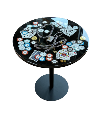 Monte Carlo High Stakes Poker Tisch silber – Luxus Design Edition