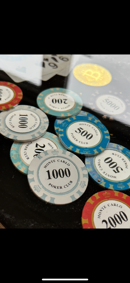 Monte Carlo High Stakes Poker Tisch silber – Luxus Design Edition