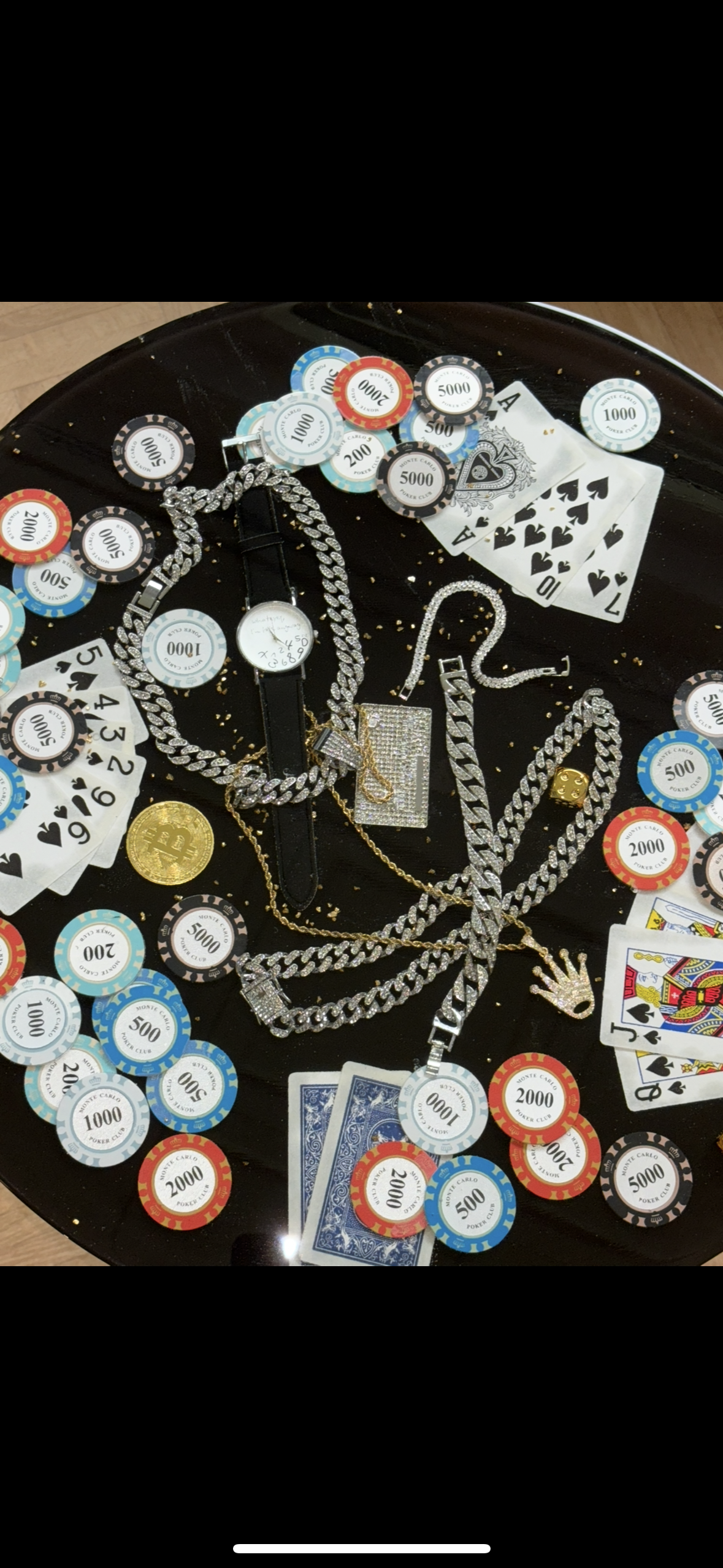 Monte Carlo High Stakes Poker Tisch silber – Luxus Design Edition