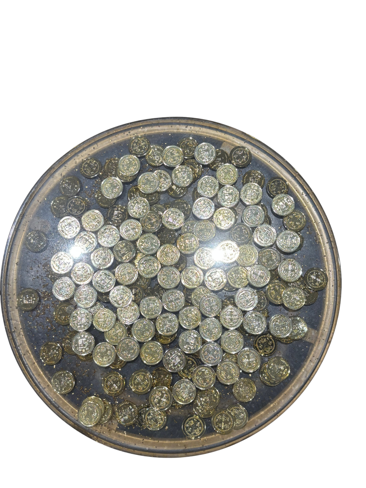 Gold Coin Table – Glänzender Luxus im Epoxidharz-Design