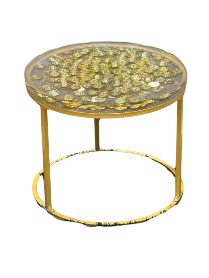Gold Coin Table – Glänzender Luxus im Epoxidharz-Design