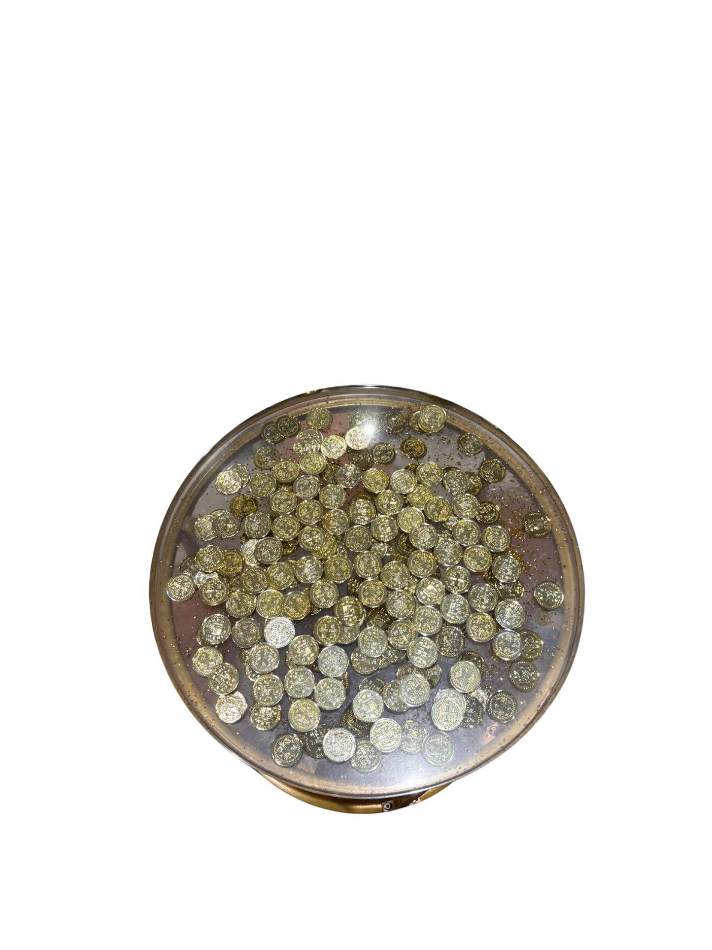 Gold Coin Table – Glänzender Luxus im Epoxidharz-Design