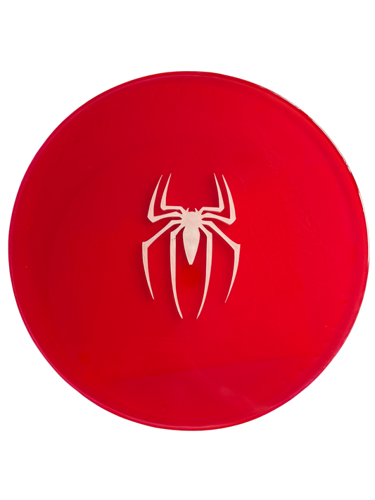 "Spider Instinct – Designer-Tisch in Rot & Weiß"