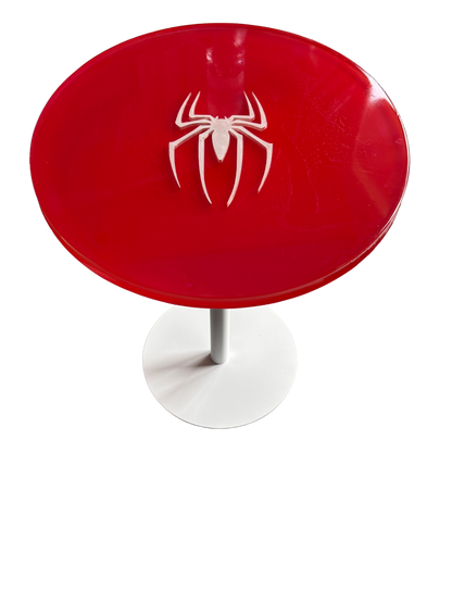 "Spider Instinct – Designer-Tisch in Rot & Weiß"
