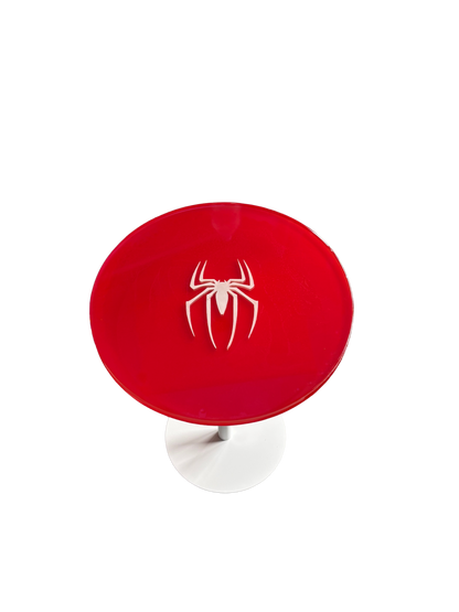 "Spider Instinct – Designer-Tisch in Rot & Weiß"